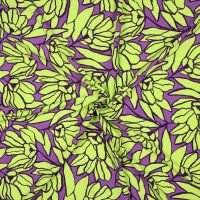 Nerida Hansen viscose ecovero inked bouquet purple lime #Nerida Hansen