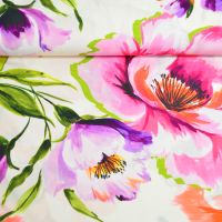 viscose ecovero lenzing  bloemen print multi colors exclusieve italiaanse designer stof