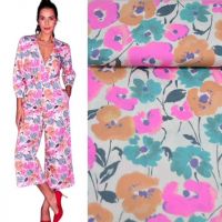 poplin katoen bloemen print roze  #knipmode a la ville