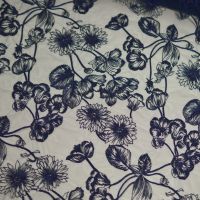 Exclusieve tule kant met bloemen donker blauw #haute couture collection 