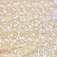 coupon 170x130 kant van draaden met goud lurex Haute couture 