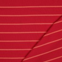rib jersey streep magenta /koraal Poppy