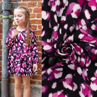 viscose crepe abstract fuchsia # Btrendy 