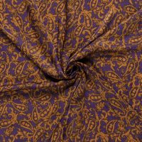 satijn velvet bedrukt paisley print paars