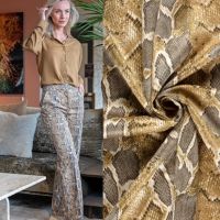 suede stretch slangen print beige My image