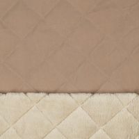 stepped double face borg beige cappucino