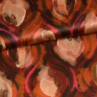 stretch satijn micro polyester bruin beige brique# A la ville collection 