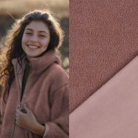 fleece Teddy boucle double face oud rose