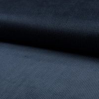 stretch corduroy / rib fluweel washed donker blauw