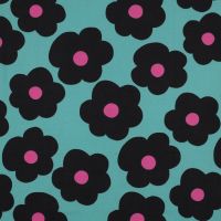 Nerida Hansen Fine poplin big flower blauw  #Nerida Hansen  