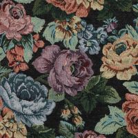 gobelin bloemen print zwart