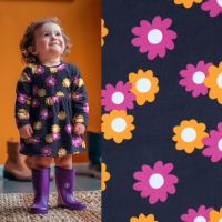 babycord flowers donker blauw # Poppy meets Pommé editie 24 New Collection