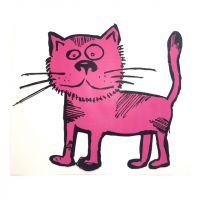 Strijk applicatie pink cat qjutie & the qjutest