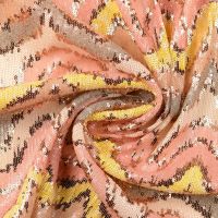 Pailletten multi colors streep zalm rose