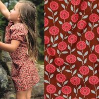 katoen poplin flowers caramel rose# Poppy meets Pommé editie 24 New Collection