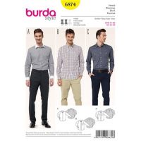 Burda patroon 6874 overhemd / blouse / herenoverhemd