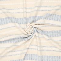 jacquard streep makalu katoen beige blauw