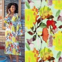 viscose twill linnen look bloemen print # My image