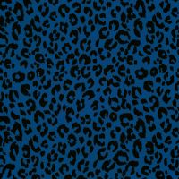 stretch luipaard / leopard print kobalt blauw # My image