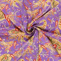 Micro bubble crepe paisley print  rood