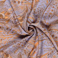 viscose crepe bladeren print lila # my image