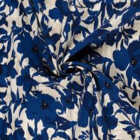 viscose satijn bloemen print blauw # my image