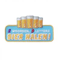 2 woorden 9 letters BIER HALEN! op strijkbaar