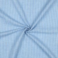 katoen double gauze stripe licht blauw