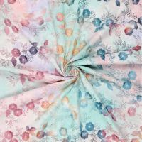 Broderie tie dye met 3D bloementjes 