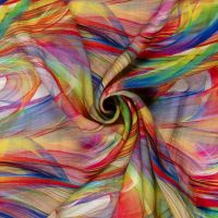 viscose twill abstract multi colors