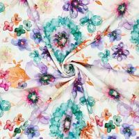 Linnen viscose digitaal print spring garden