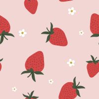 Beach towel / beach badstof aardbeien 