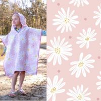 Beach towel / beach badstof bloemen roze B-trendy