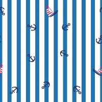 Beach towel / beach badstof streep blauw wit  