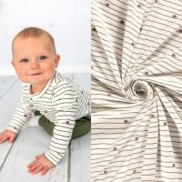 katoen tricot jersey streep met slakken B-trendy