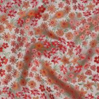 Jacquard small flowers licht rose  koraal