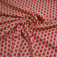 stretch crepe A la ville / bittoun abstract framboos beige