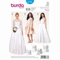 Burda patroon 6776 trouwjurk / avond jurk Maat: 34-44 -