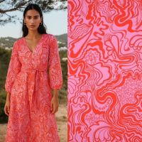 Nerida Hansen fine poplin the wanderer pink #Nerida Hansen