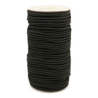 rol koord elastiek 3mm rond zwart 50mtr rol
