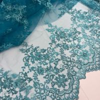 Coupon 175x130 Tule kant kleur turquase