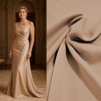 Stretch mat satijn  p25-3kleur beige