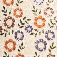 Guipure kant met pailletten bloemen  donker ivory