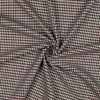 Ruit tartan terlenka stretch  off white bordeaux petrol