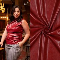 stretch lederlook ruby red Poppy meets Pommé