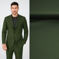 Stretch Wol double face satin Exclusieve Italiaanse stof  kleur 6218 mos groen