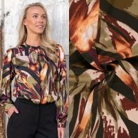 satijn duchesse bedrukt bordeaux rood groen # My Image