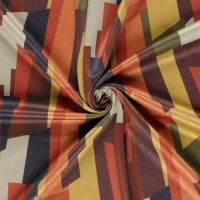 Suede Stretch scuba abstract brique