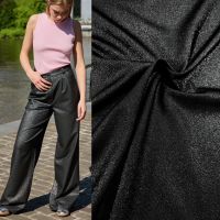 Stretch glitter denim / jersey zwart zilver -A la ville / knipmode