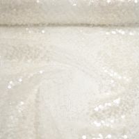 sparkling tule grof met pailletten streep motief ivory